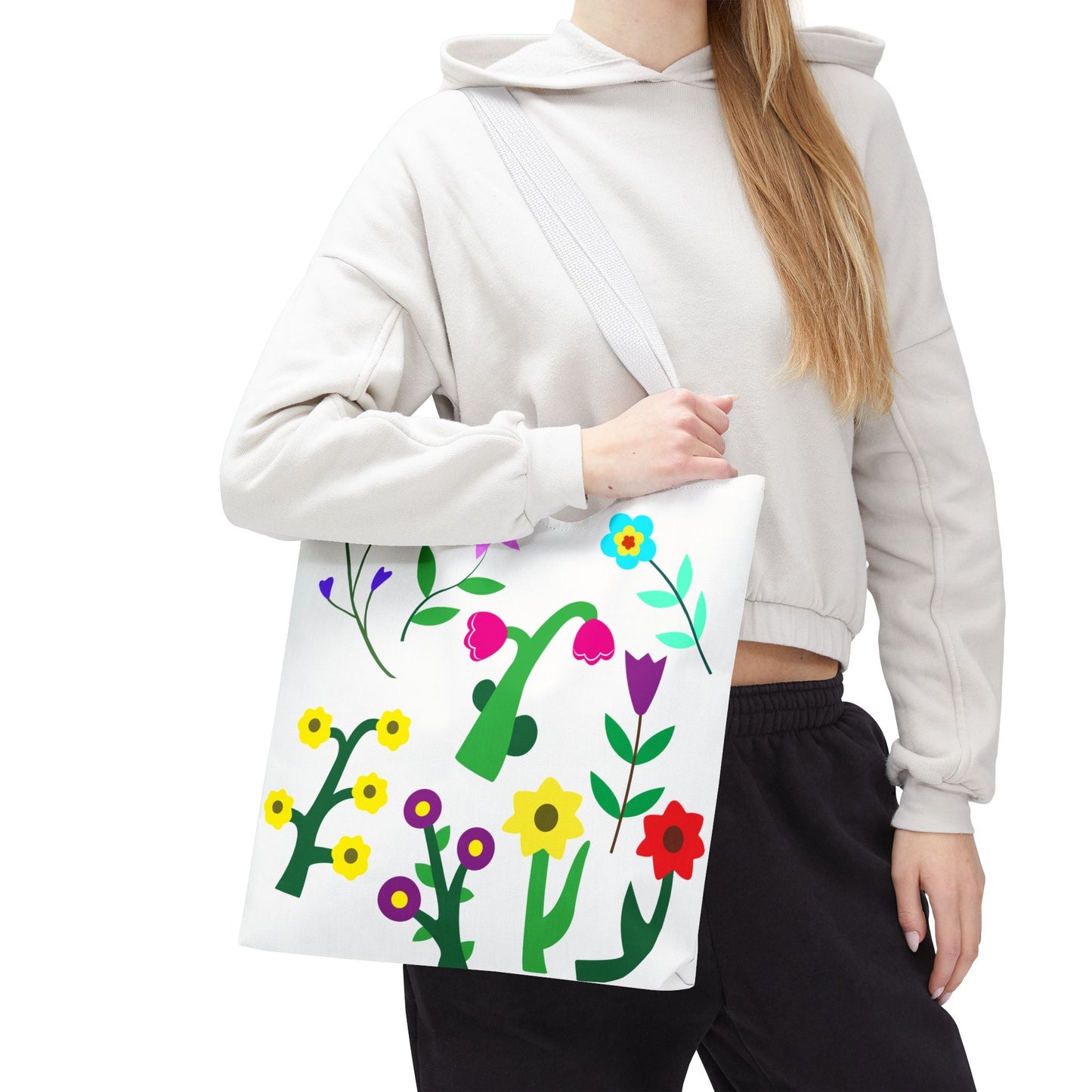 Colorful Floral Tote Bag - Eco-Friendly Shopping & Everyday Use