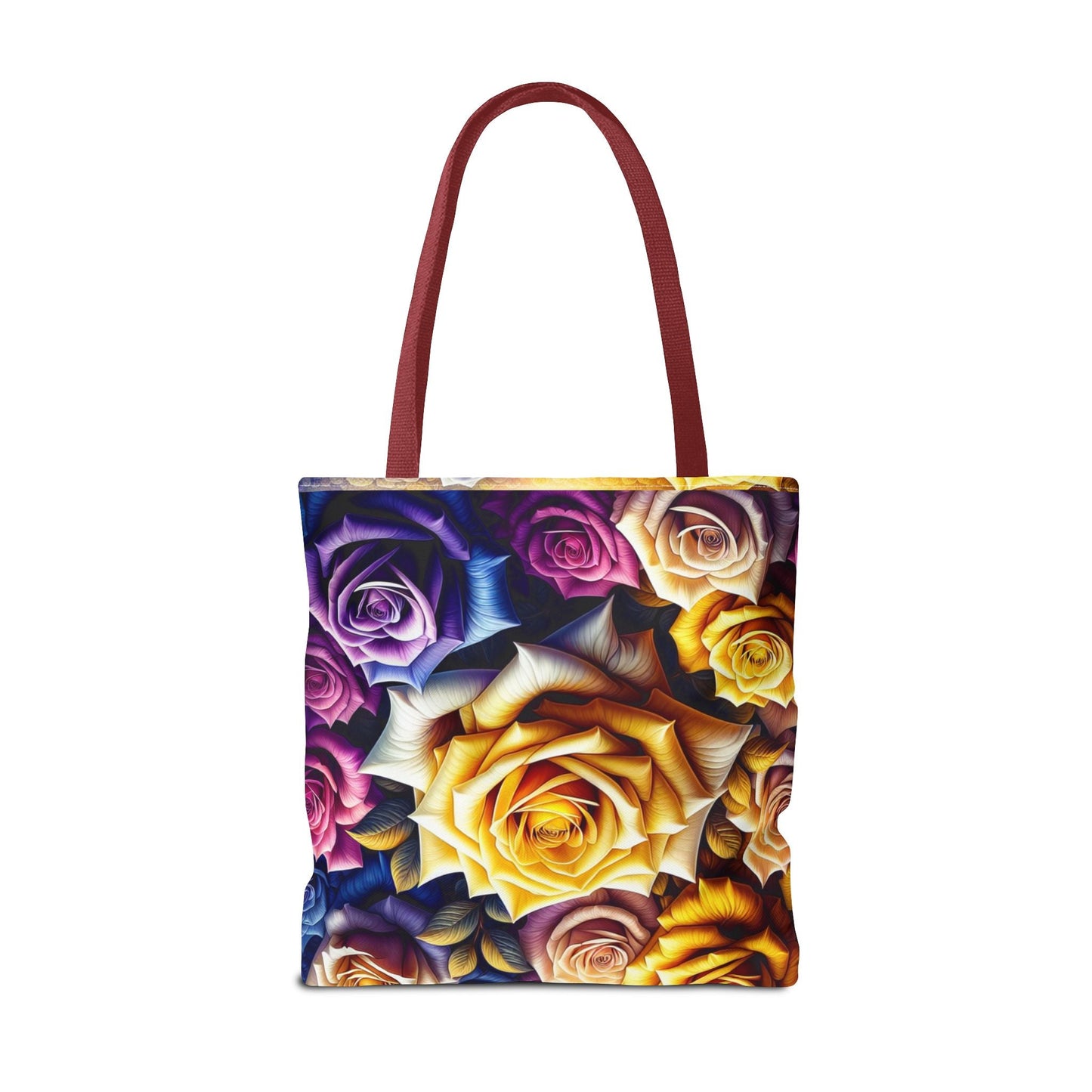 Vibrant Floral Tote Bag - Colorful Rose Design for Garden Lovers