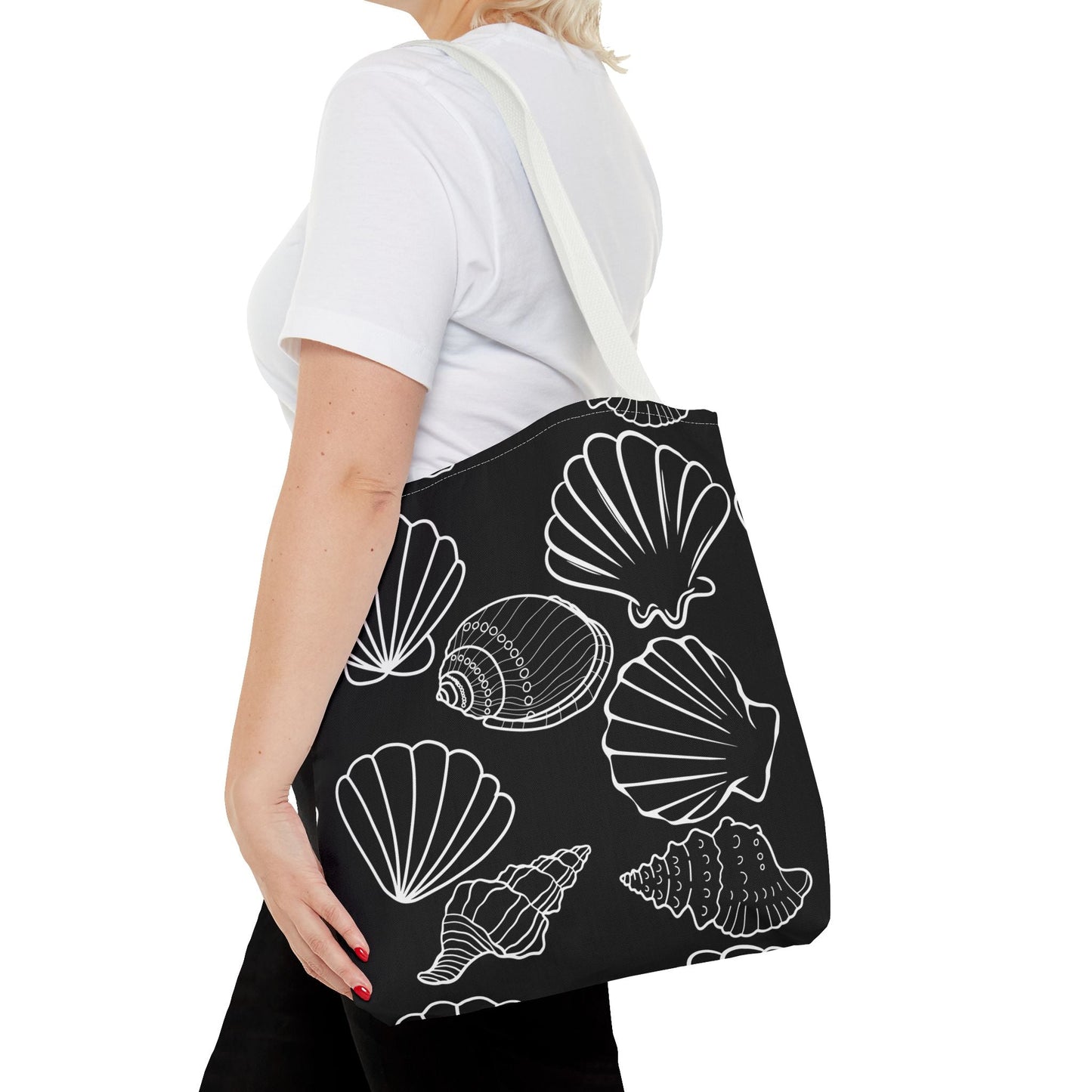 Elegant Shell Pattern Tote Bag - Perfect for Beach Days & Everyday Use