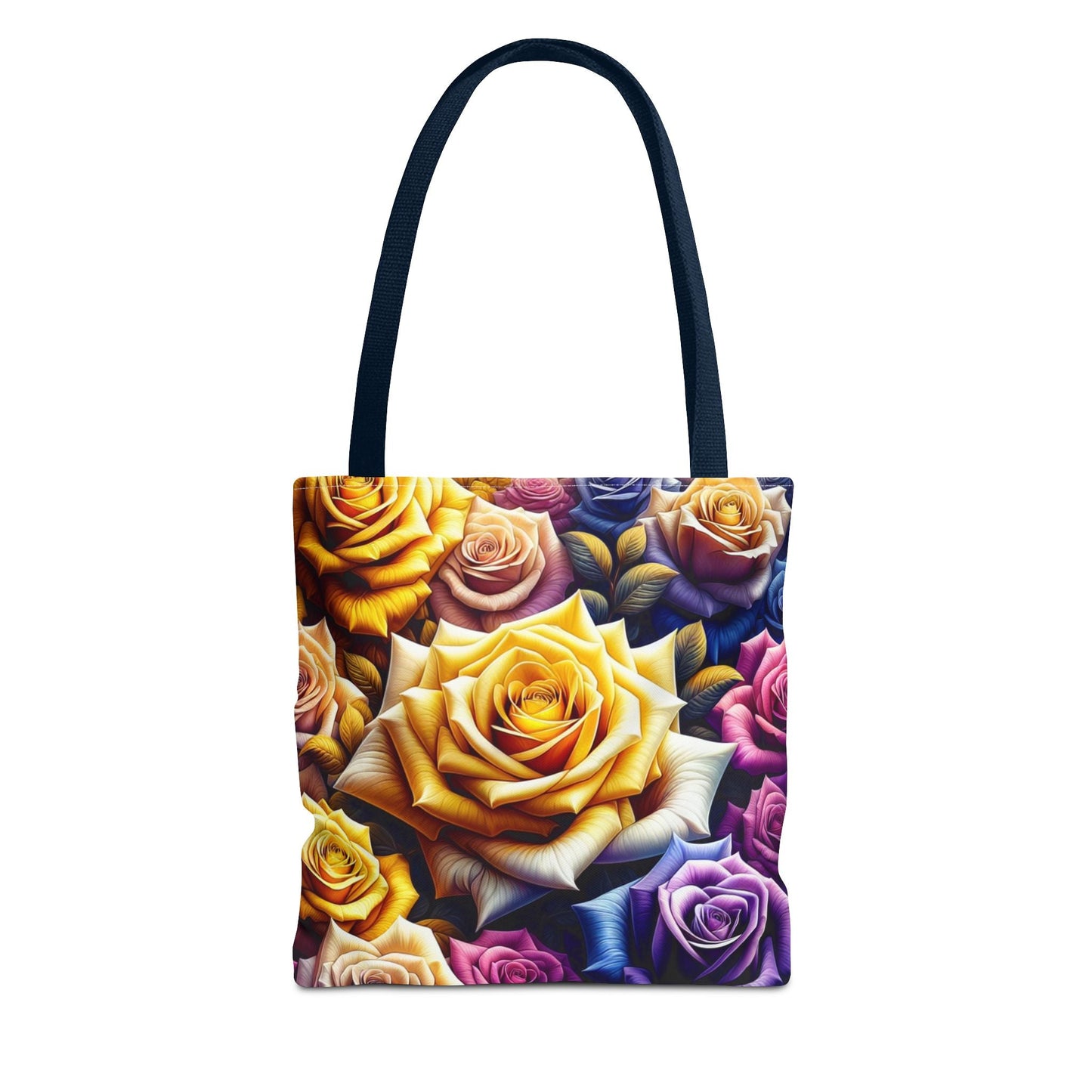 Vibrant Floral Tote Bag - Colorful Rose Design for Garden Lovers