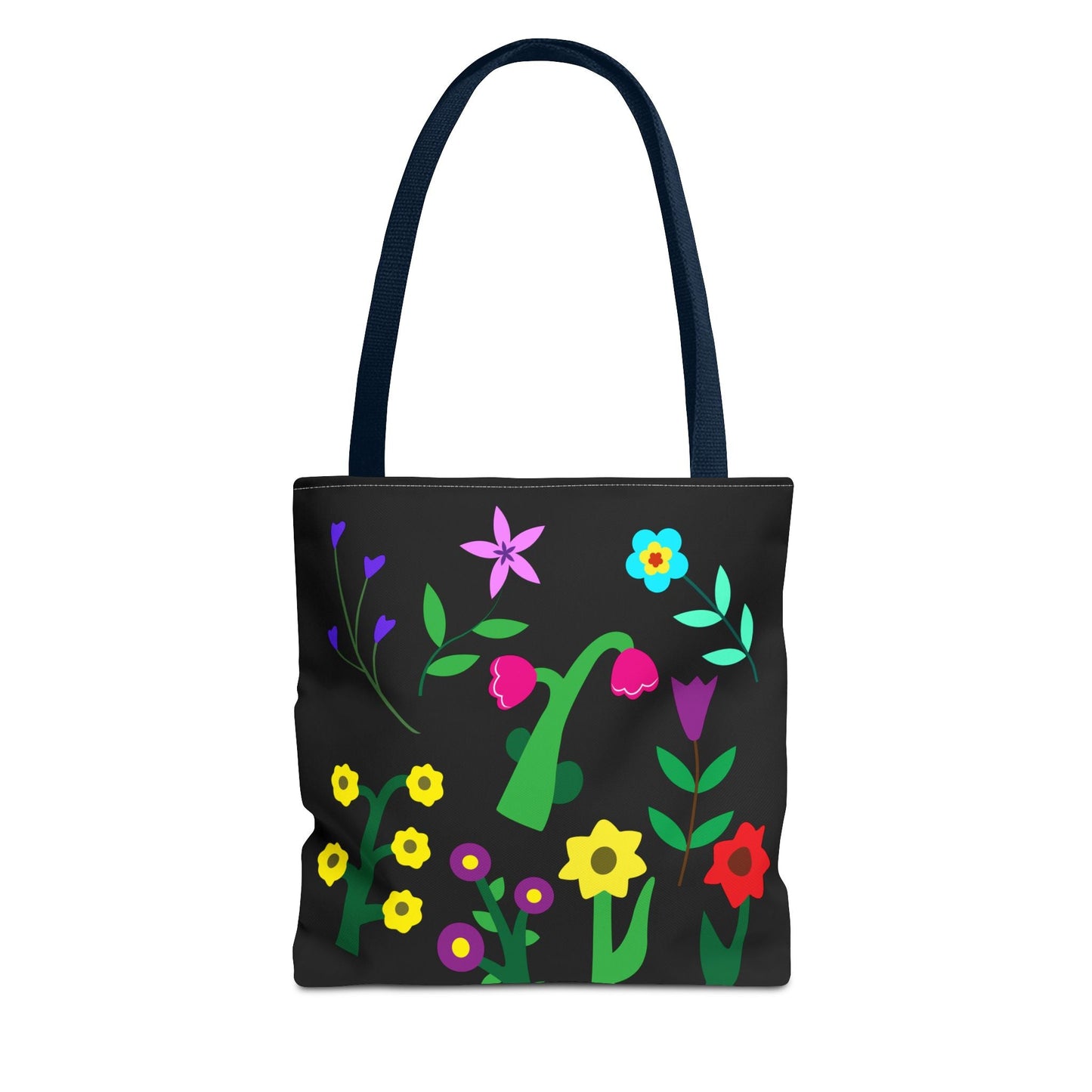Vibrant Floral Tote Bag - Colorful Blooming Design for Every Occasion