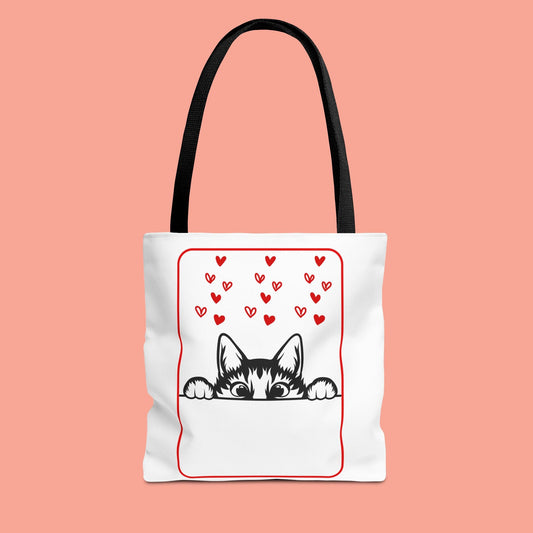 Cute Cat Love Tote Bag - Perfect for Cat Lovers & Pet Owners