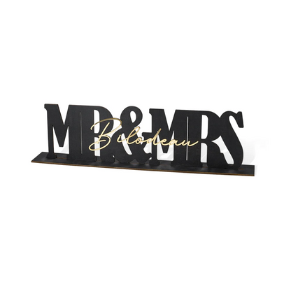 Personalized Mr & Mrs Wedding Name Sign – Custom Table Decor & Anniversary Gift
