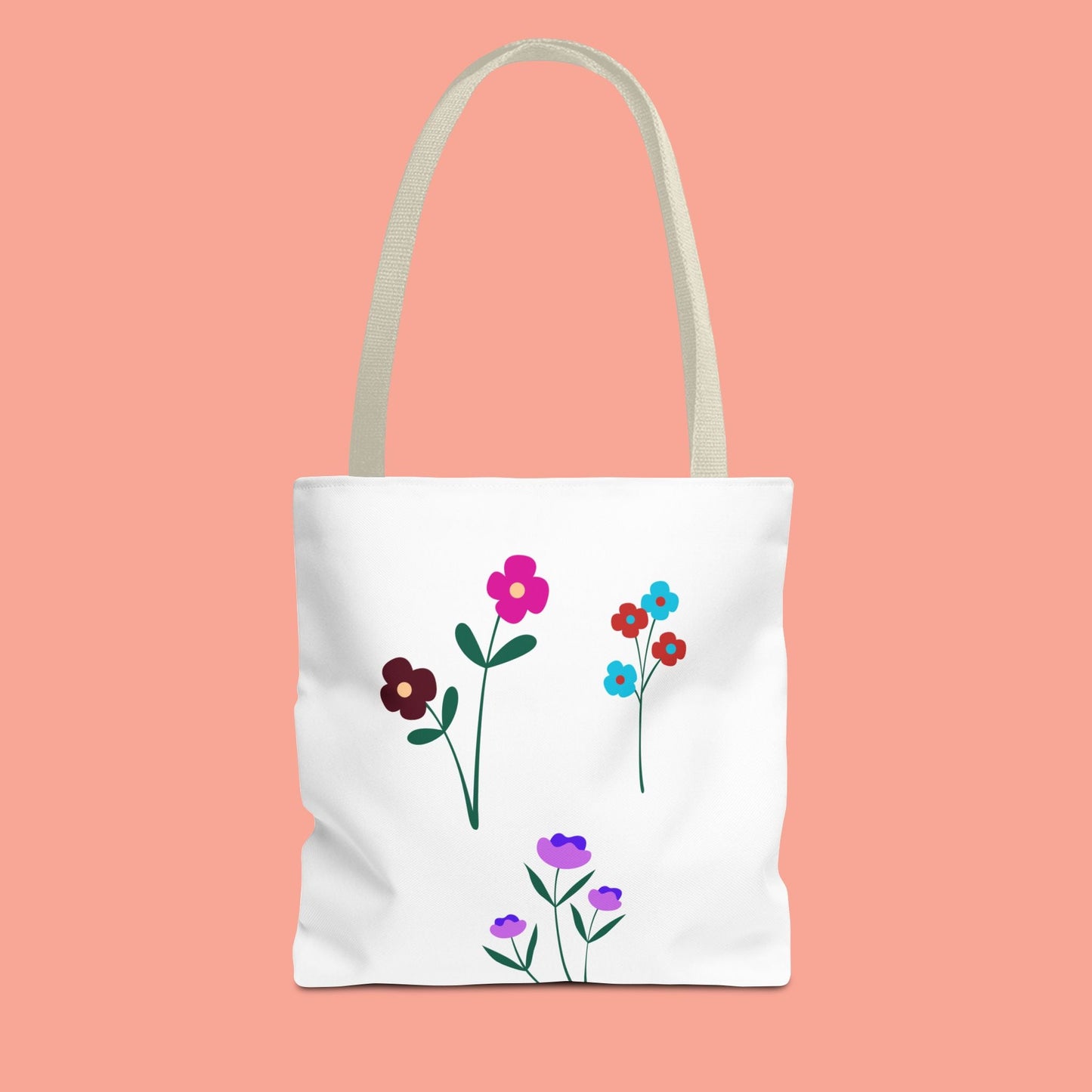 Floral Print Tote Bag - Stylish Eco-Friendly Carryall for Everyday Use