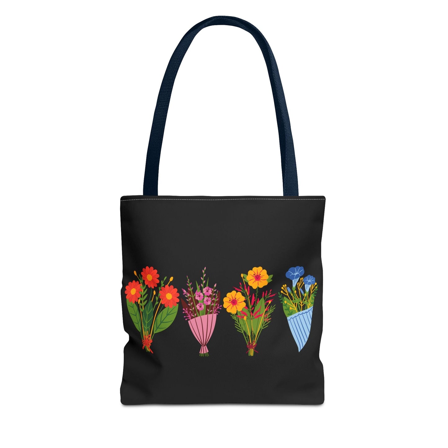 Floral Bouquet Tote Bag - Stylish Reusable Shopping Bag for Everyday Use