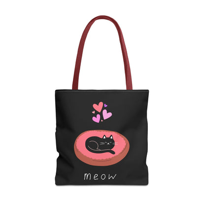 Cute Cat Tote Bag - 'Meow' Design for Cat Lovers