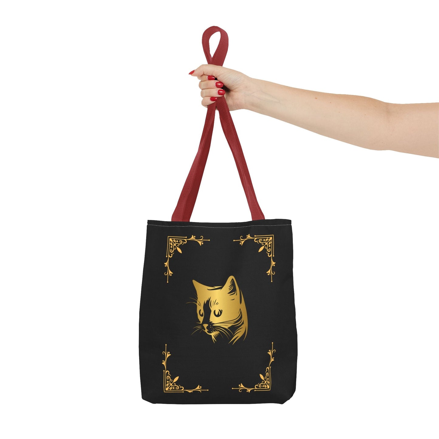 Vintage Cat Tote Bag - Stylish Black Eco-Friendly Carrier for Cat Lovers