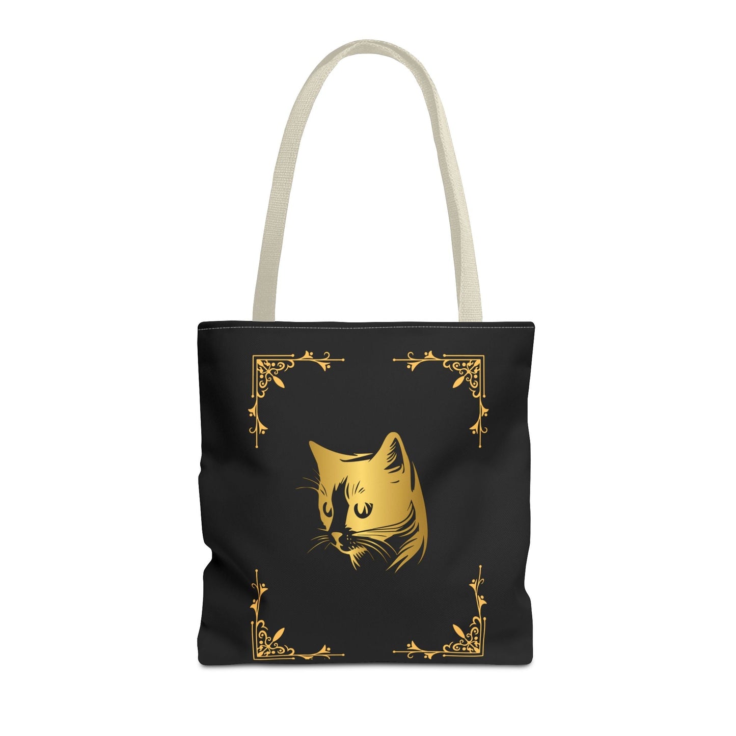 Vintage Cat Tote Bag - Stylish Black Eco-Friendly Carrier for Cat Lovers