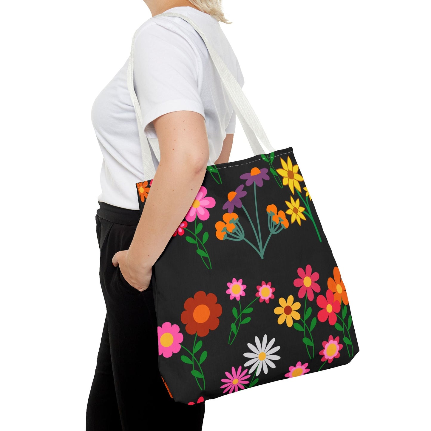 Colorful Floral Tote Bag – Eco-Friendly Every Day Essentials