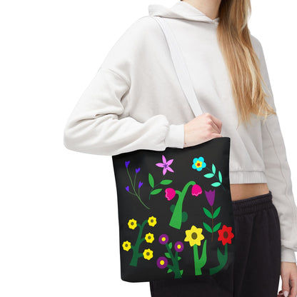 Vibrant Floral Tote Bag - Colorful Blooming Design for Every Occasion
