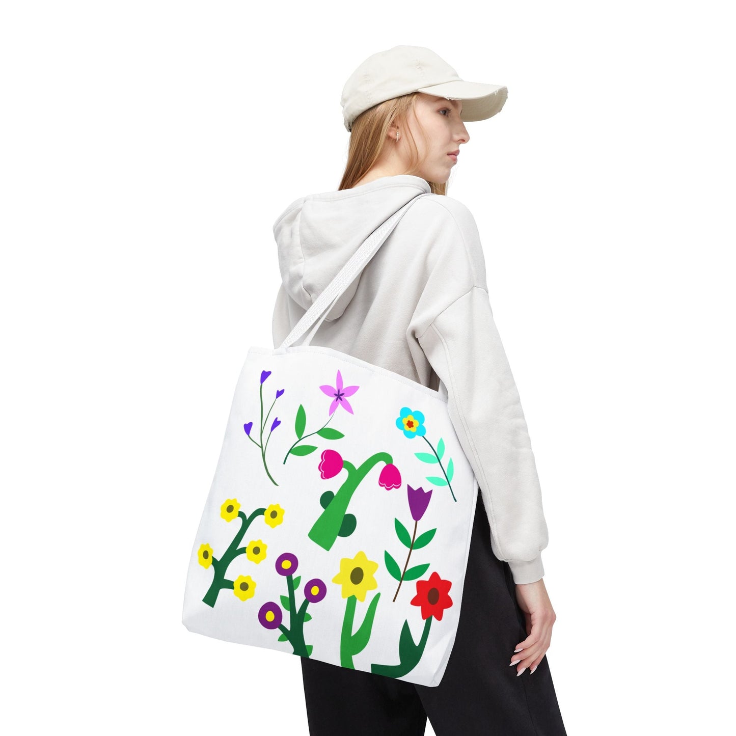 Colorful Floral Tote Bag - Eco-Friendly Shopping & Everyday Use