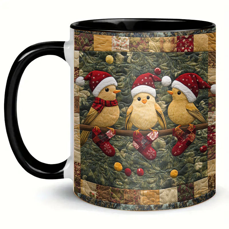 Christmas Bird Ceramic Coffee Mug