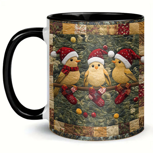 Christmas Bird Ceramic Coffee Mug