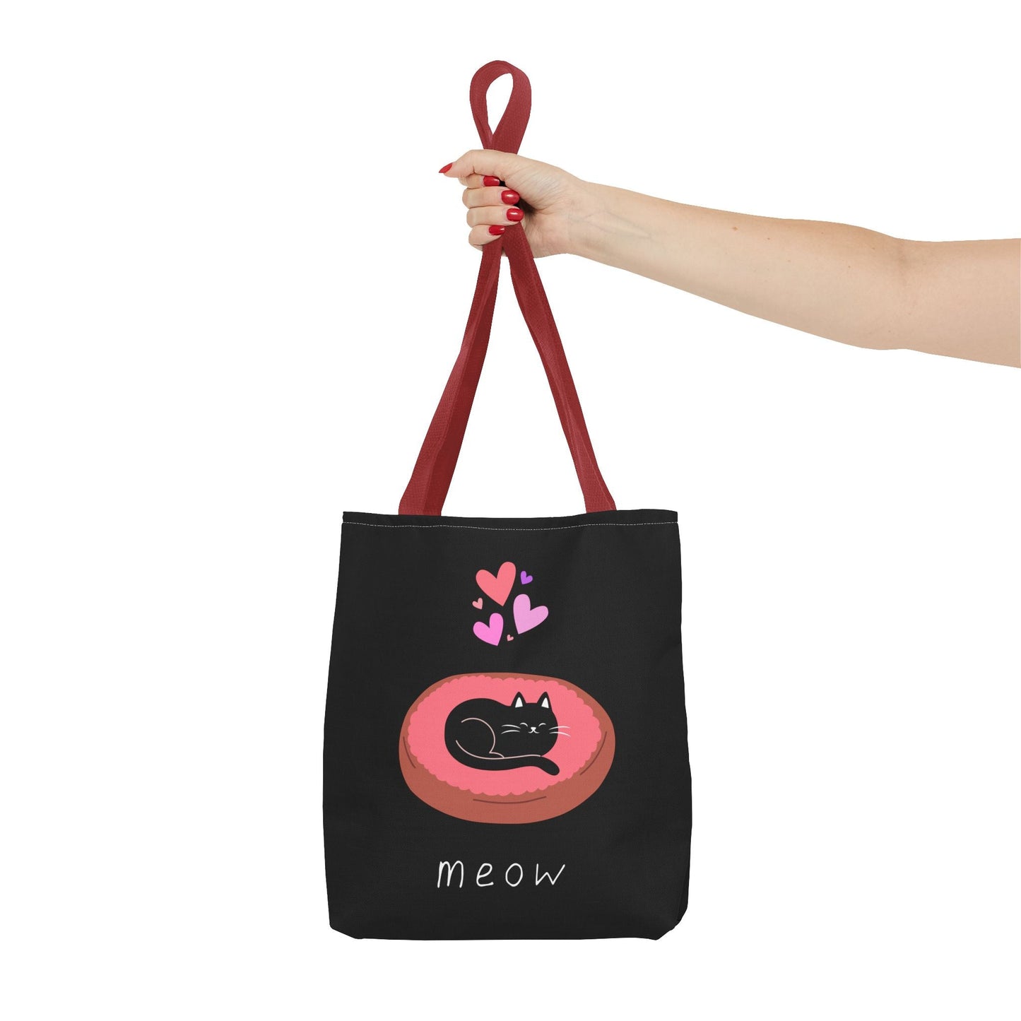 Cute Cat Tote Bag - 'Meow' Design for Cat Lovers