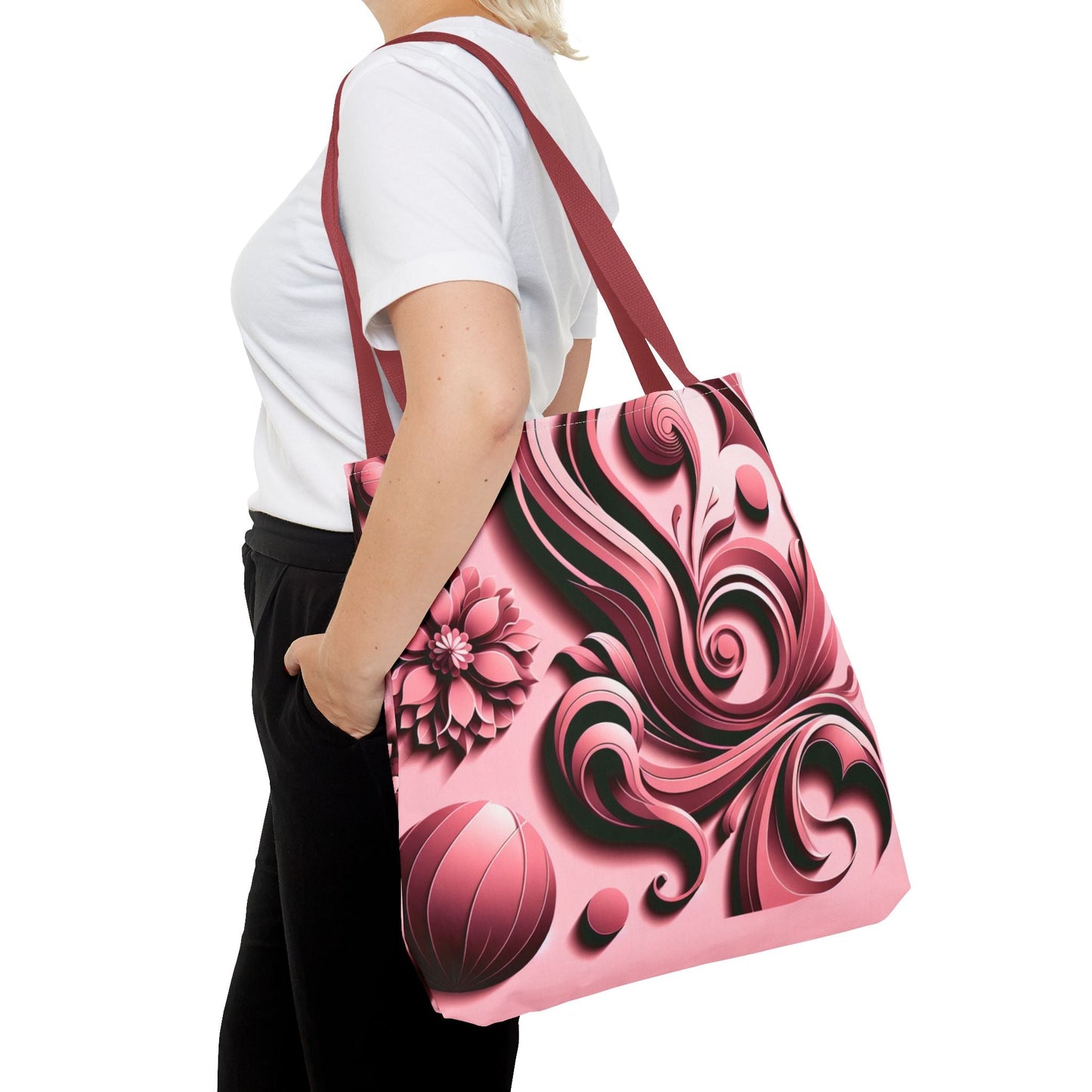 Stylish Floral Tote Bag - Elegant Floral Design for Everyday Use