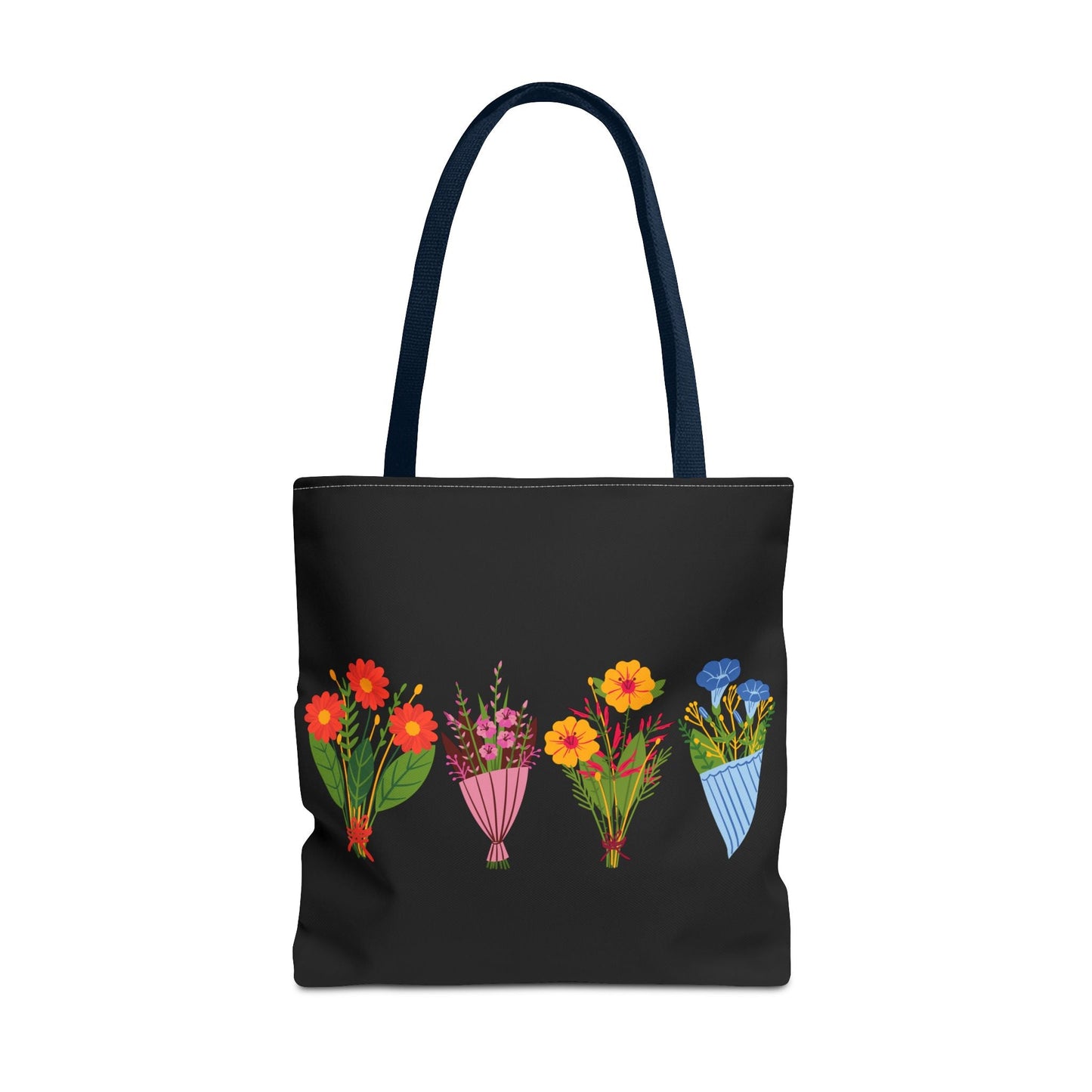 Floral Bouquet Tote Bag - Stylish Reusable Shopping Bag for Everyday Use