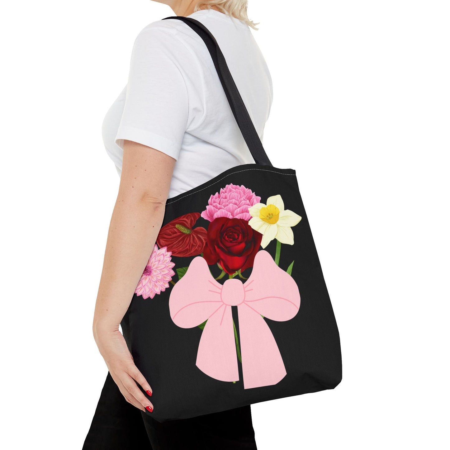Floral Bow Tote Bag - Perfect for Mother's Day & Everyday Use
