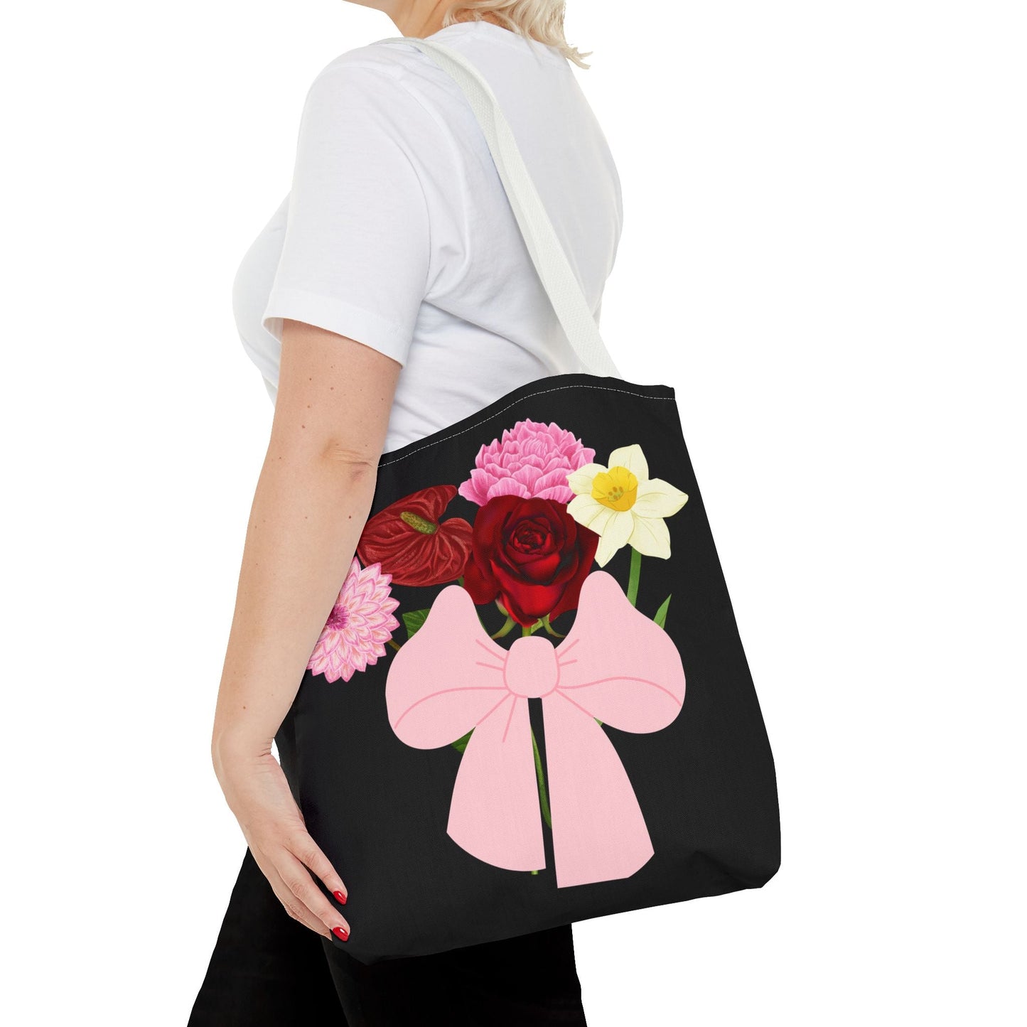 Floral Bow Tote Bag - Perfect for Mother's Day & Everyday Use