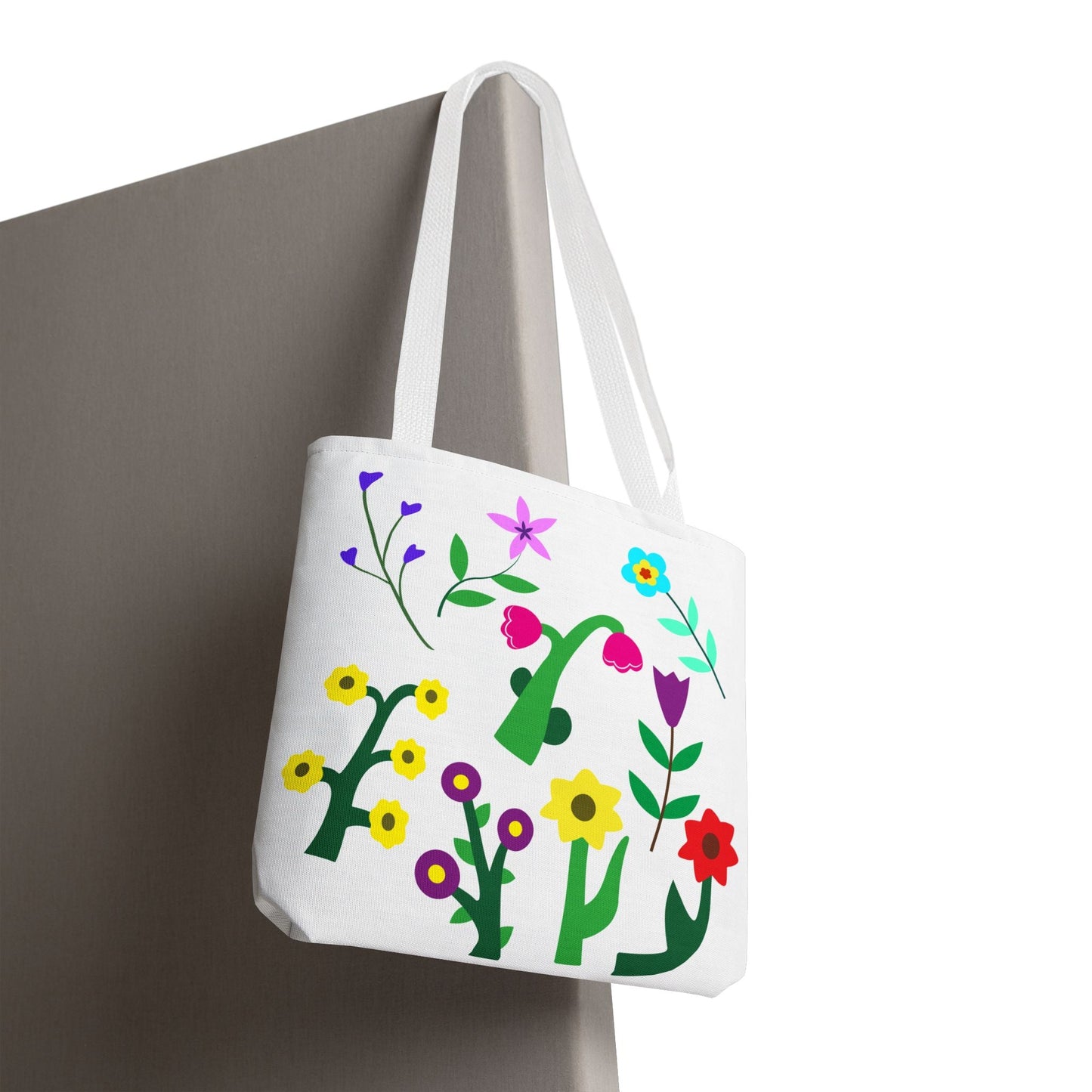 Colorful Floral Tote Bag - Eco-Friendly Shopping & Everyday Use