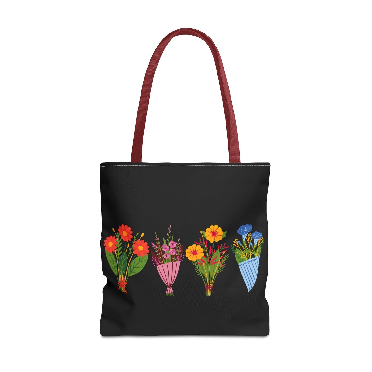 Floral Bouquet Tote Bag - Stylish Reusable Shopping Bag for Everyday Use