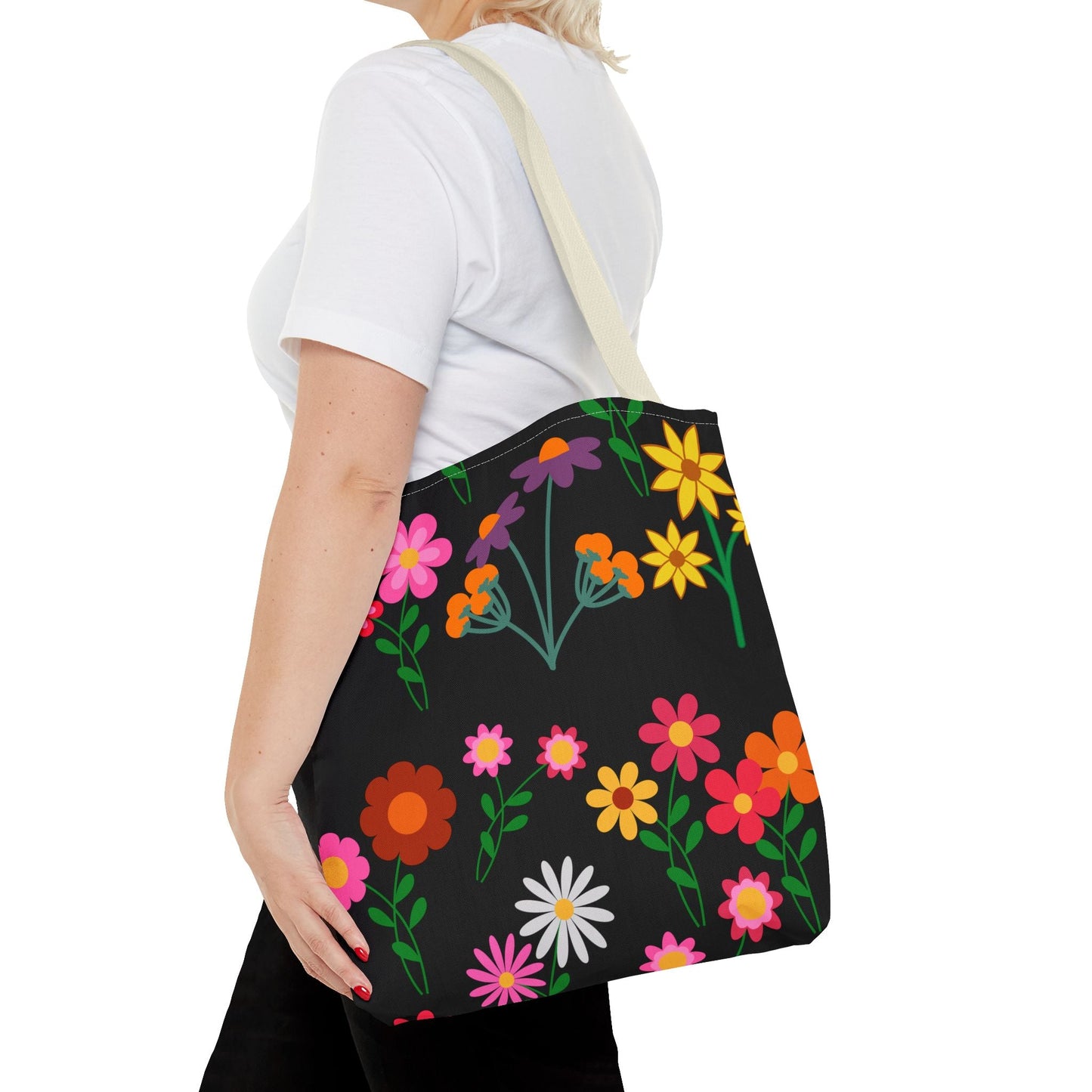 Colorful Floral Tote Bag – Eco-Friendly Every Day Essentials