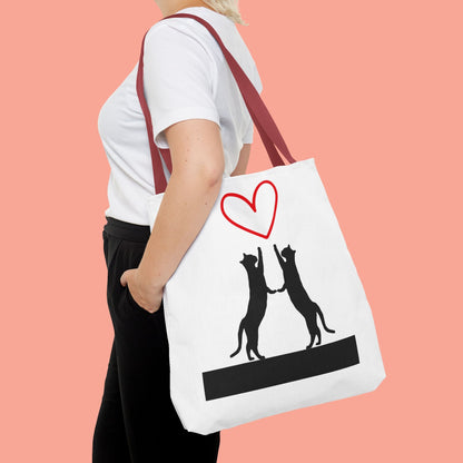 Love Cats Tote Bag - Cute Black Cat Lovers Gift