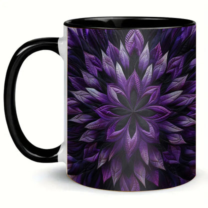 Mystic Purple Bloom Ceramic Coffee Mug
