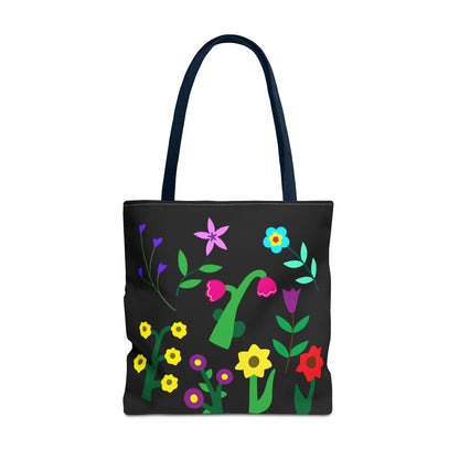 Vibrant Floral Tote Bag - Colorful Blooming Design for Every Occasion