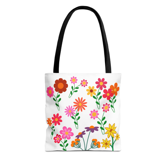 Colorful Floral Tote Bag – Vibrant Garden Design for Everyday Use