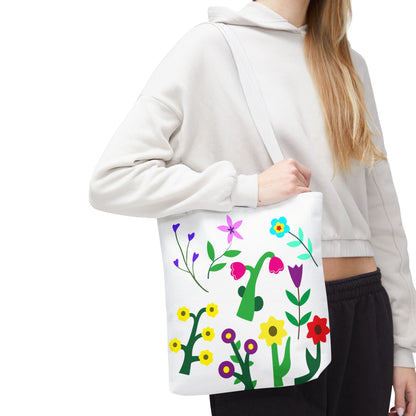 Colorful Floral Tote Bag - Eco-Friendly Shopping & Everyday Use