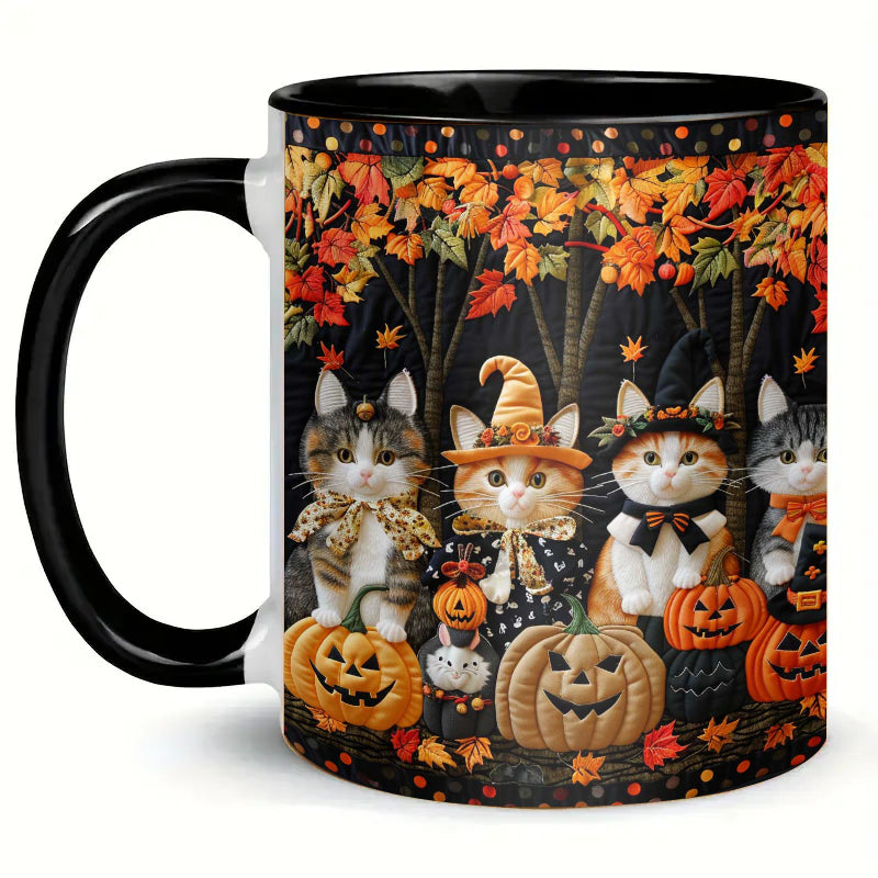 Halloween Cat Ceramic Coffee Mug