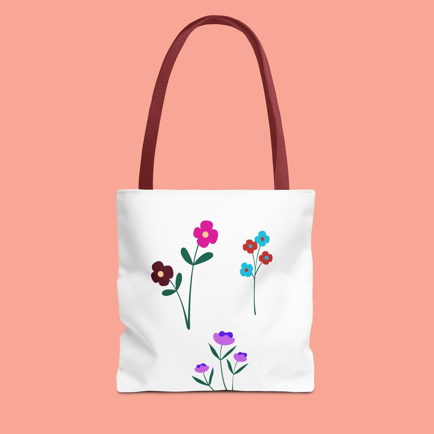 Floral Print Tote Bag - Stylish Eco-Friendly Carryall for Everyday Use