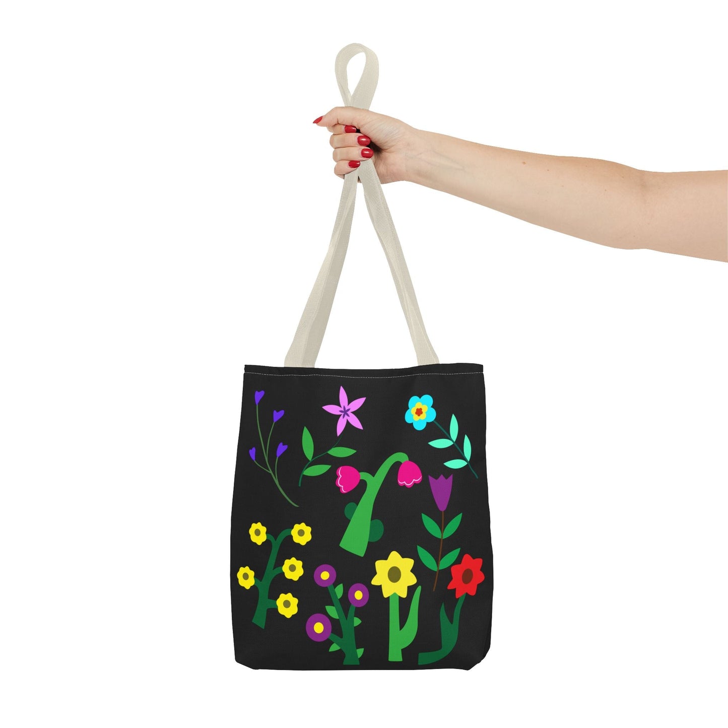 Vibrant Floral Tote Bag - Colorful Blooming Design for Every Occasion