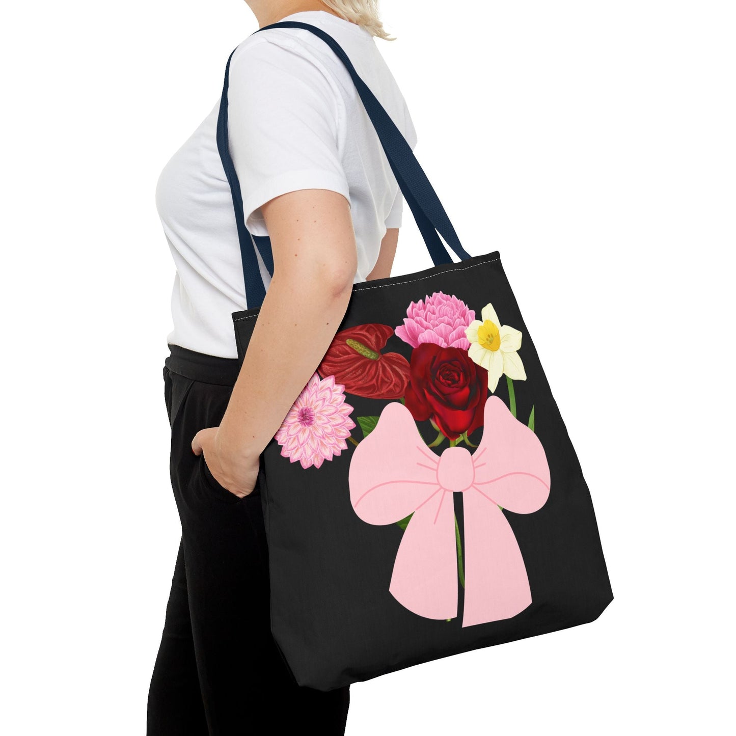 Floral Bow Tote Bag - Perfect for Mother's Day & Everyday Use