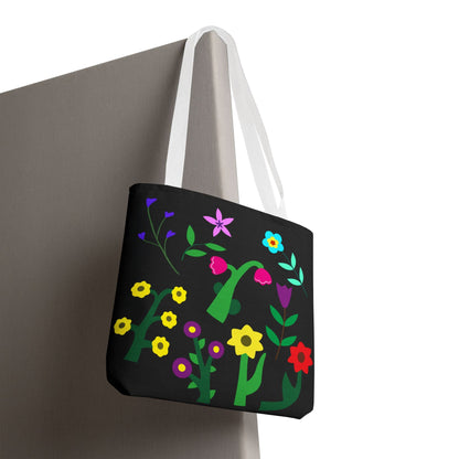 Vibrant Floral Tote Bag - Colorful Blooming Design for Every Occasion