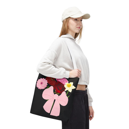 Floral Bow Tote Bag - Perfect for Mother's Day & Everyday Use