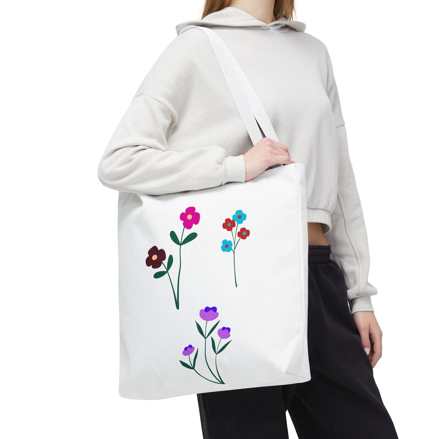Floral Print Tote Bag - Stylish Eco-Friendly Carryall for Everyday Use