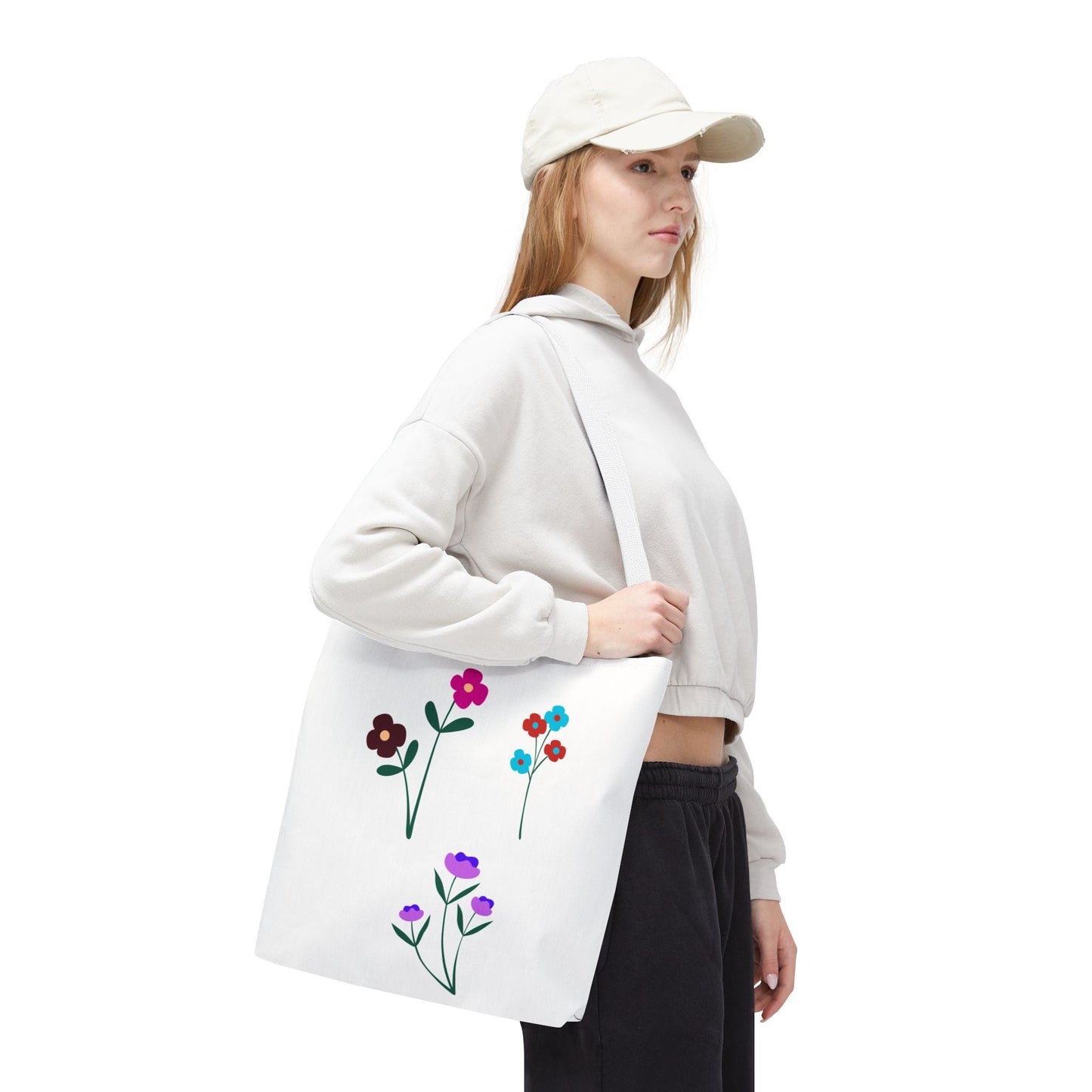 Floral Print Tote Bag - Stylish Eco-Friendly Carryall for Everyday Use