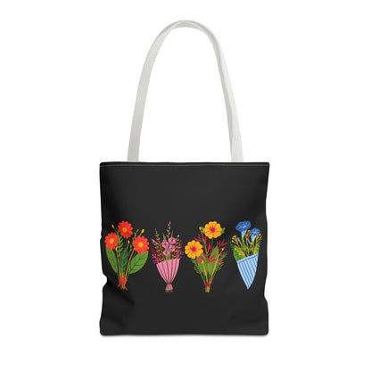 Floral Bouquet Tote Bag - Stylish Reusable Shopping Bag for Everyday Use