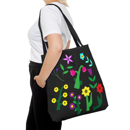 Vibrant Floral Tote Bag - Colorful Blooming Design for Every Occasion