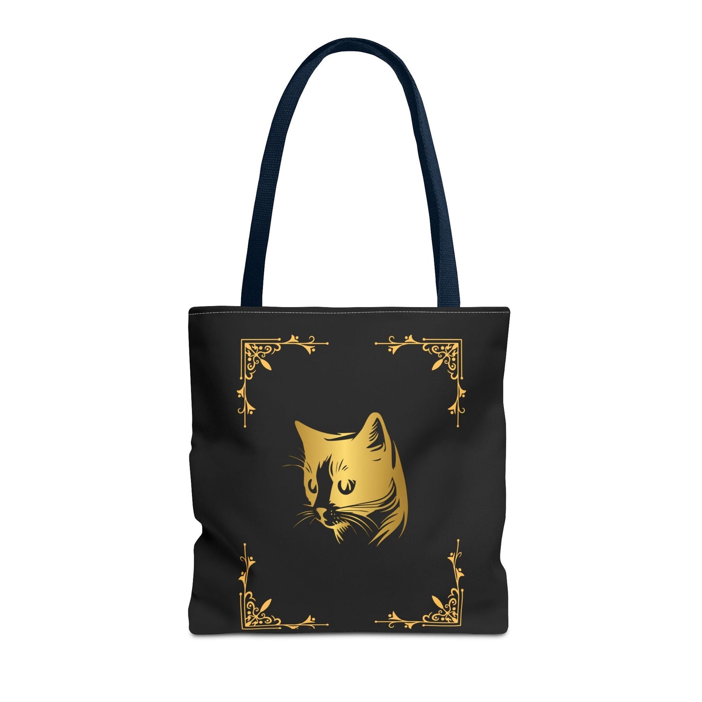 Vintage Cat Tote Bag - Stylish Black Eco-Friendly Carrier for Cat Lovers