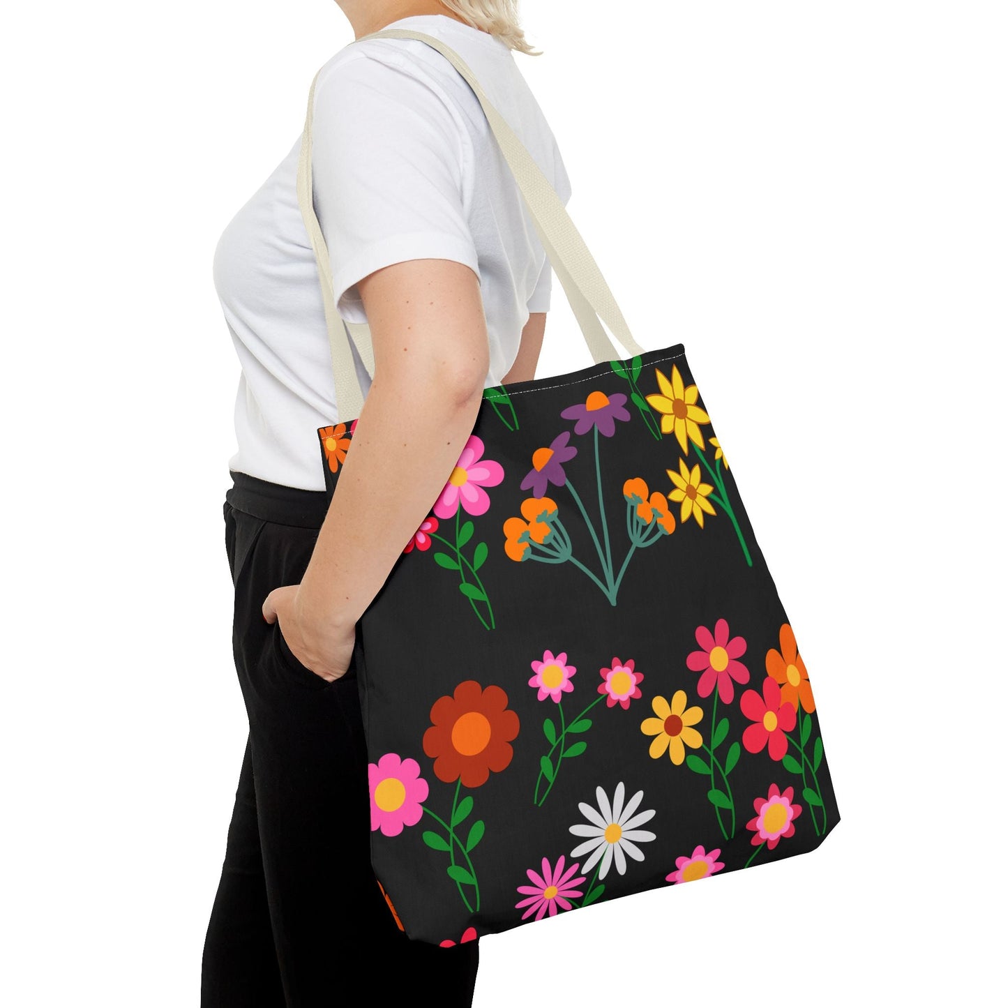 Colorful Floral Tote Bag – Eco-Friendly Every Day Essentials