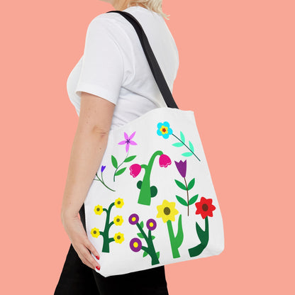Colorful Floral Tote Bag - Eco-Friendly Shopping & Everyday Use