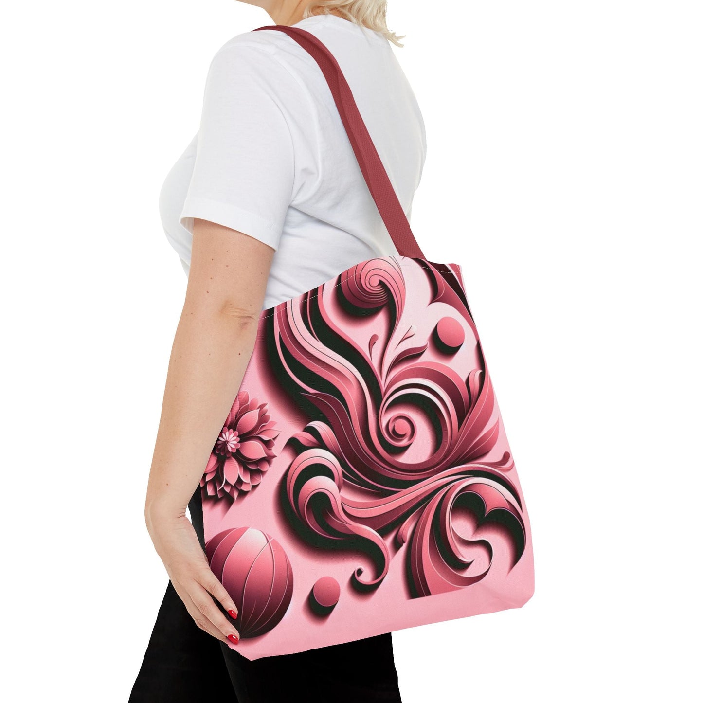 Stylish Floral Tote Bag - Elegant Floral Design for Everyday Use