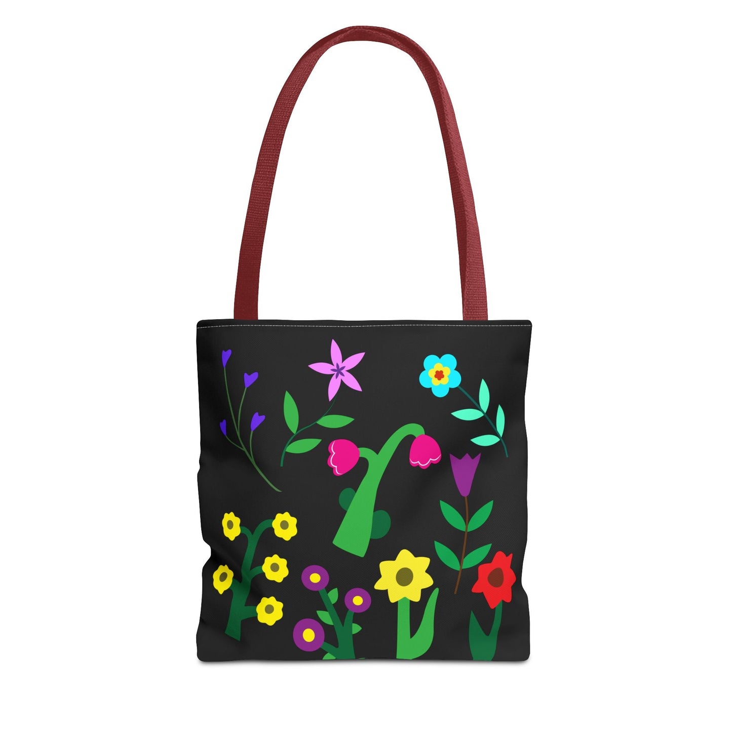 Vibrant Floral Tote Bag - Colorful Blooming Design for Every Occasion