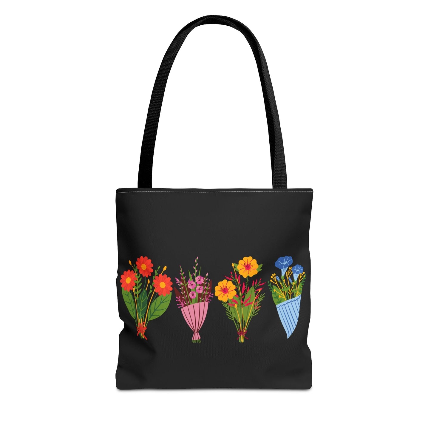 Floral Bouquet Tote Bag - Stylish Reusable Shopping Bag for Everyday Use