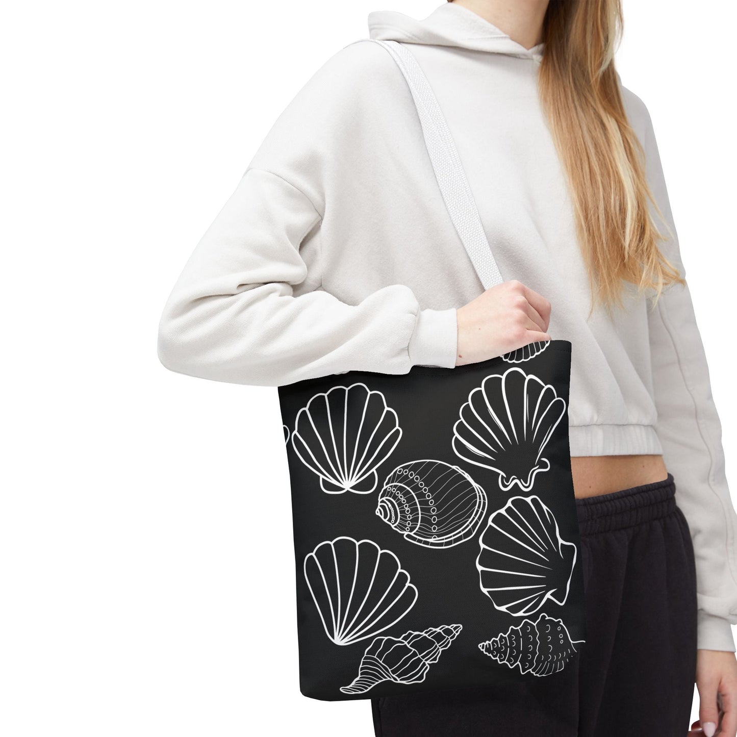 Elegant Shell Pattern Tote Bag - Perfect for Beach Days & Everyday Use