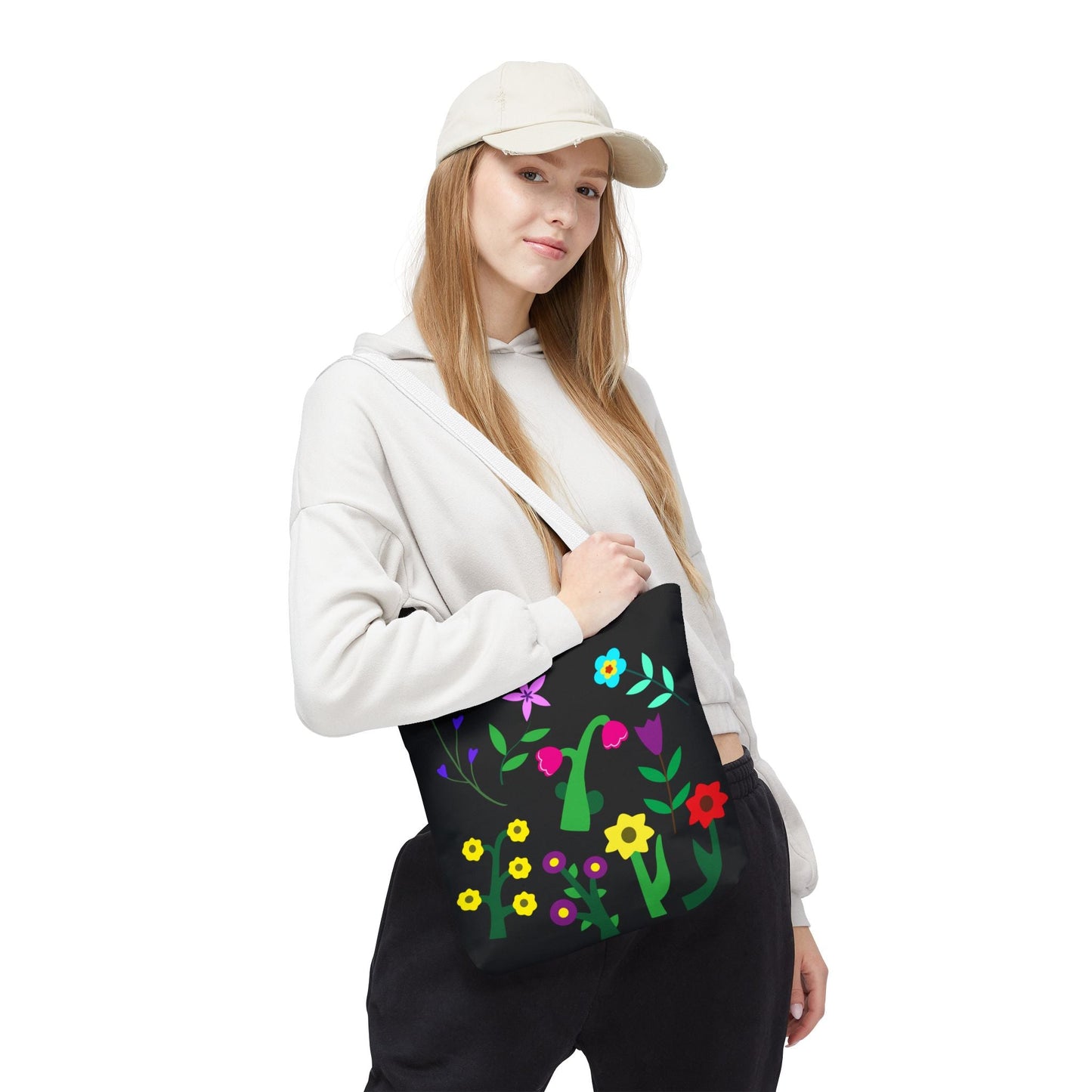 Vibrant Floral Tote Bag - Colorful Blooming Design for Every Occasion