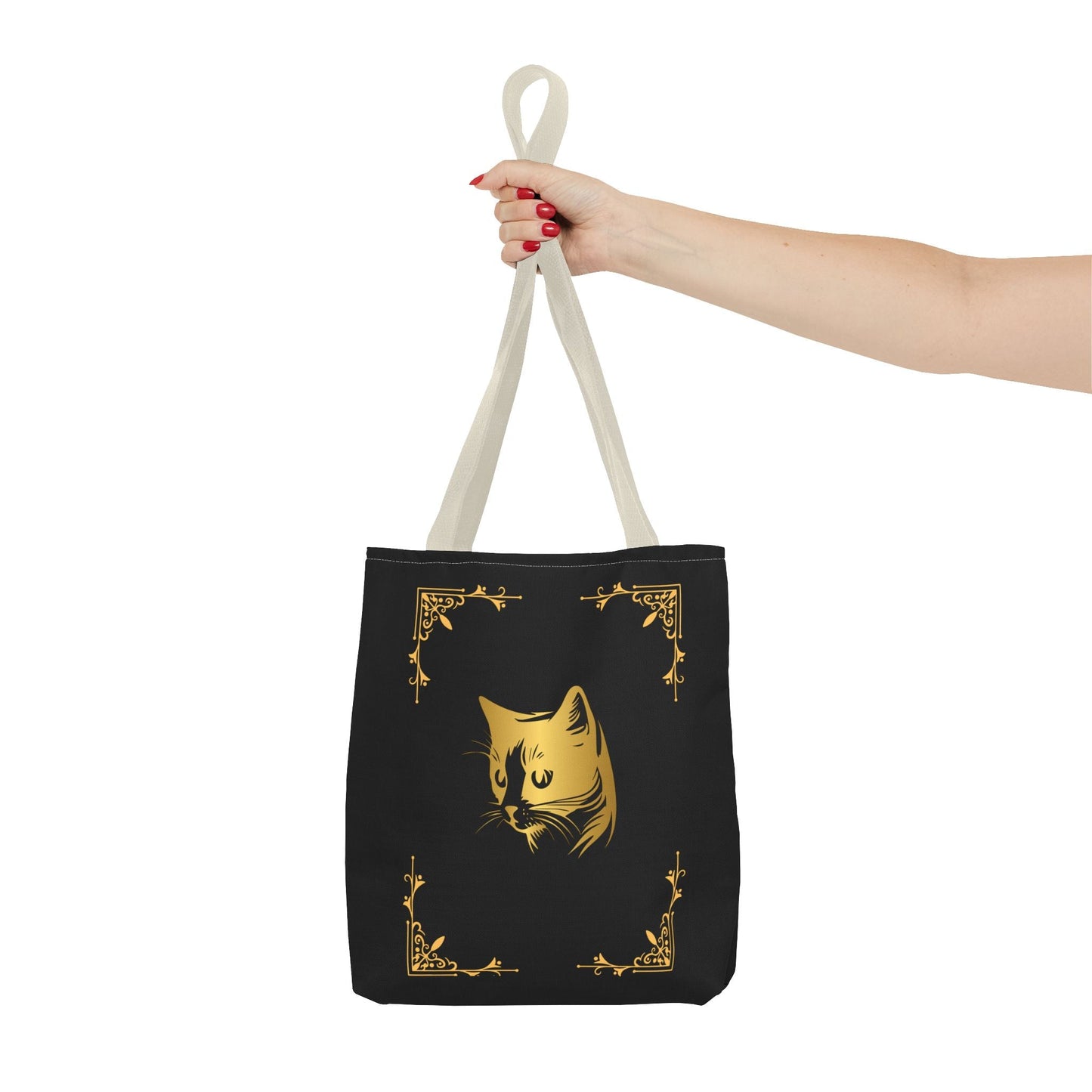 Vintage Cat Tote Bag - Stylish Black Eco-Friendly Carrier for Cat Lovers