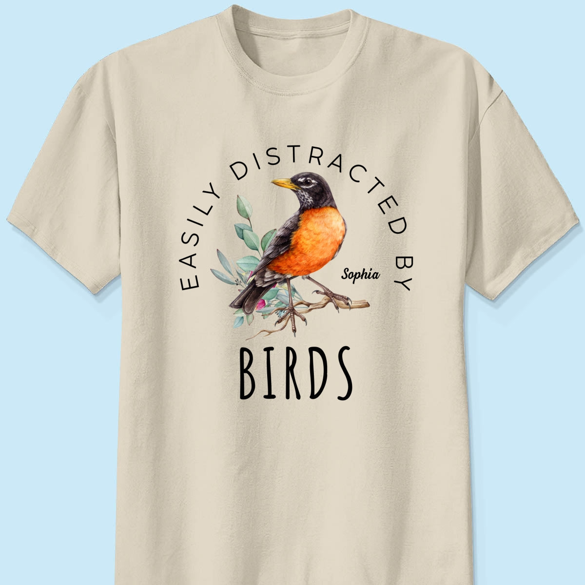 Bird Lady Easily Distracted By Birds Bird Watcher Shirt, Twitcher Shirt Personalized Shirt, Gift for Bird Lover